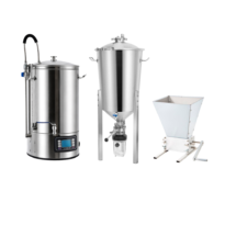 Kit 4: Equipo para Cerveza Artesanal Todo en Uno 60 L + Fermentador Presurizado 65 L + Molino para Malta con 2 Rodillos